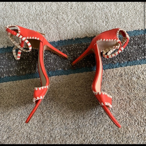 Loeffler Randall Ankle Strap Coral Sandals 9.5 - Picture 2 of 4